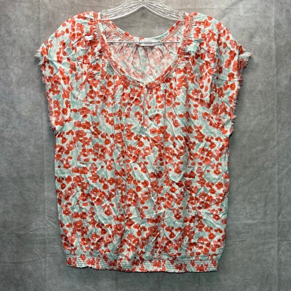 🌺 Carve Designs XS Floral Smocked Hem Eco Blouse 🌿 - Picture 1 of 8